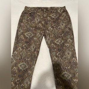 Brown Pattern Baggy Denim